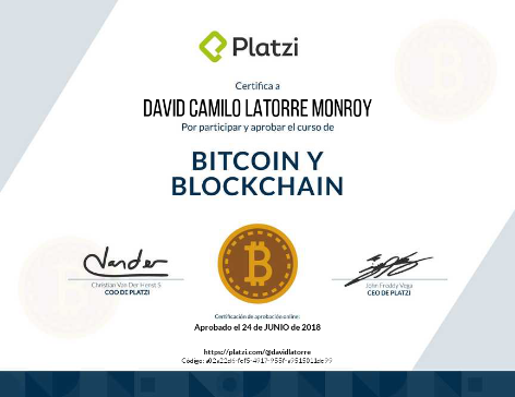 Bitcoin y Blockchain certification