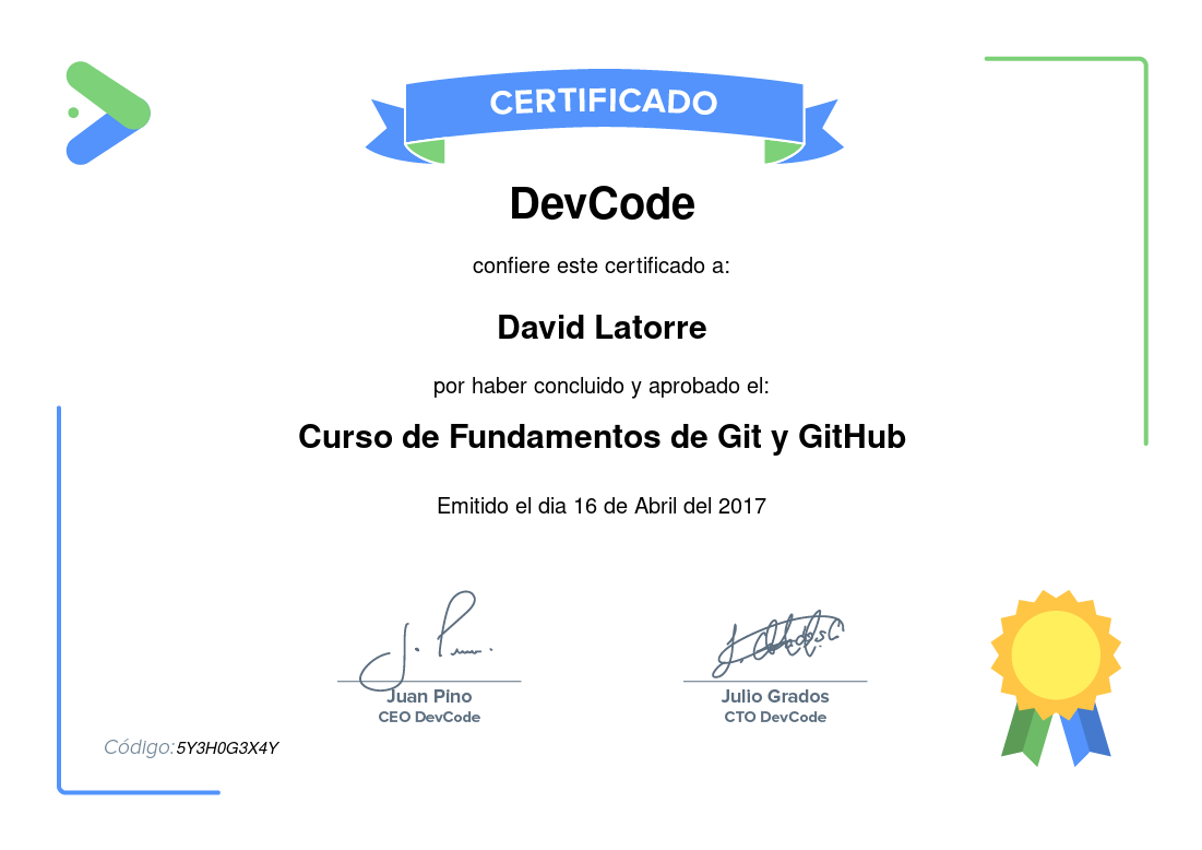 Fundamentos Git y github Certification 