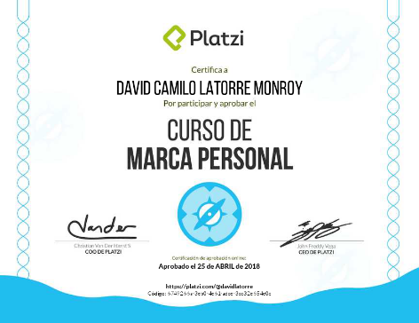 Marca Personal Certifications