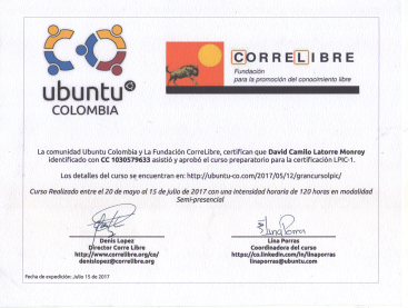 Linux Ubuntu Colombia Certifications